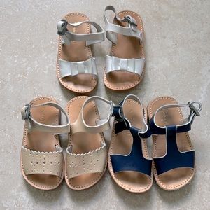 Size 5 SET OF THREE freshly picked sandals